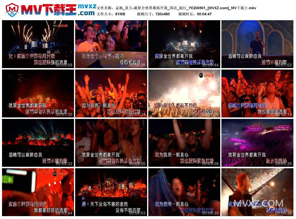 孟杨_夏天-就算全世界都离开我_国语_流行_YE200501